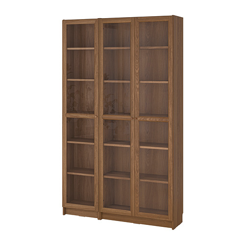 BILLY/OXBERG, bookcase combination w glass doors