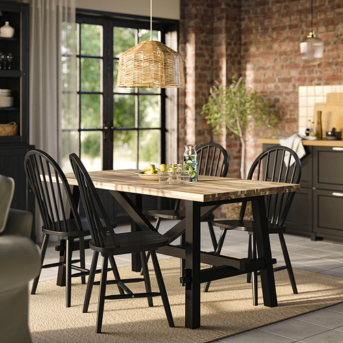 SKOGSTA, borð og fjórir stólar