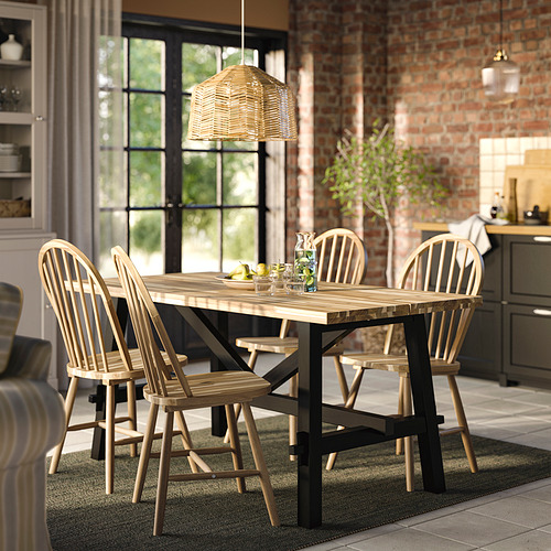 SKOGSTA, borð og fjórir stólar