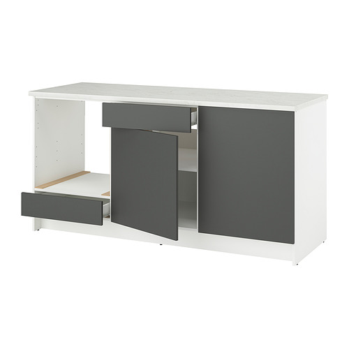 KNOXHULT grunnskápur með hurðum og skúffu