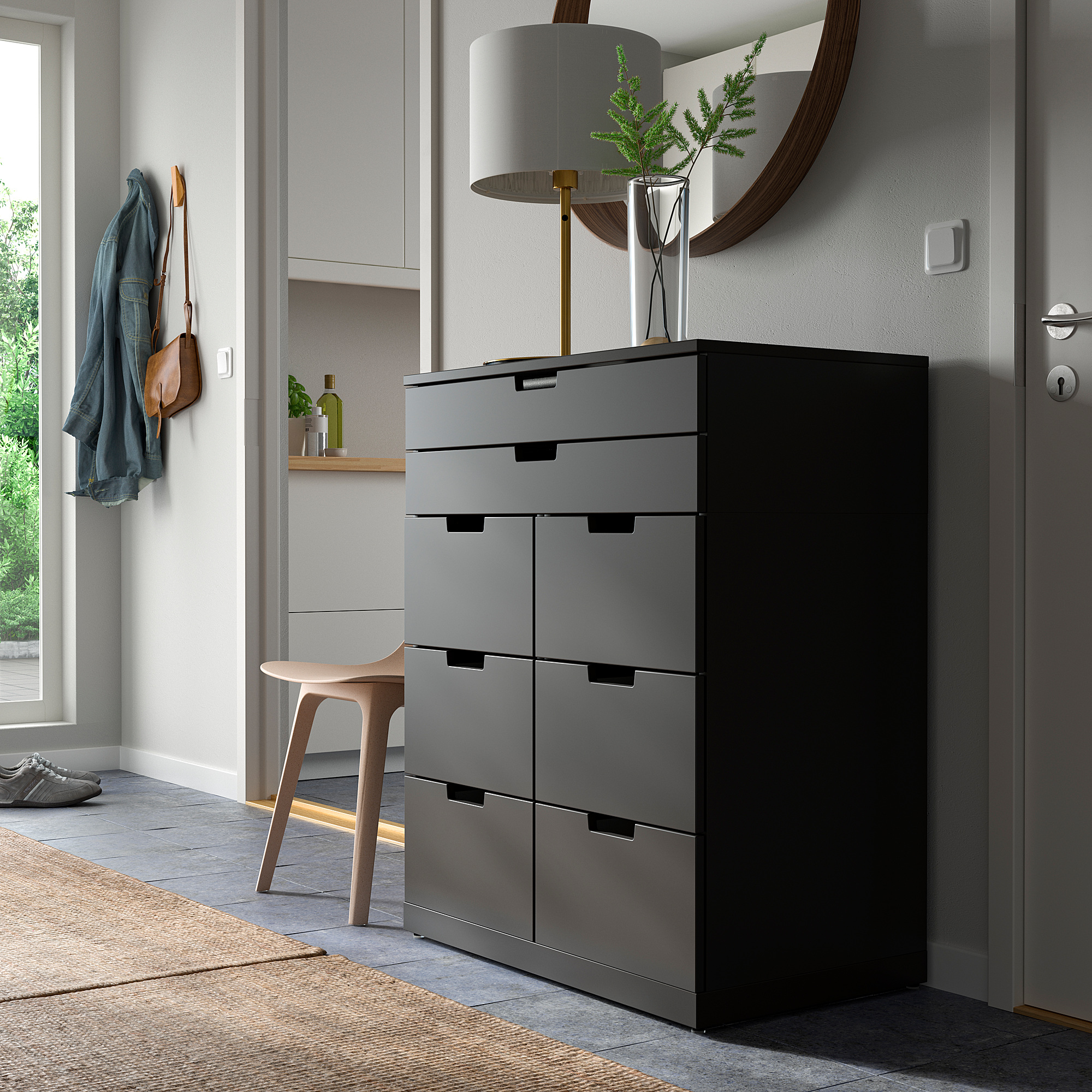 NORDLI chest of 8 drawers