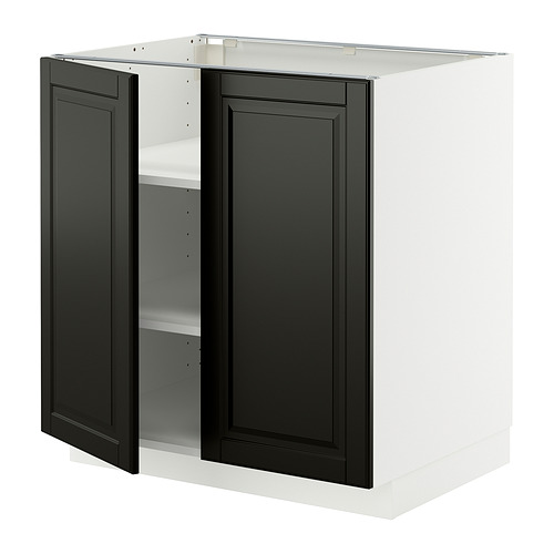 METOD base cabinet with shelves/2 doors
