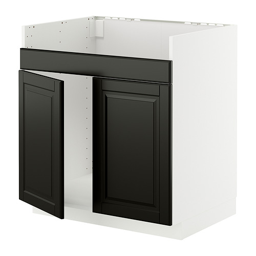 METOD base cab f HAVSEN double bowl sink