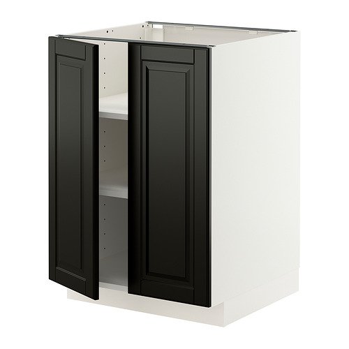 METOD base cabinet with shelves/2 doors