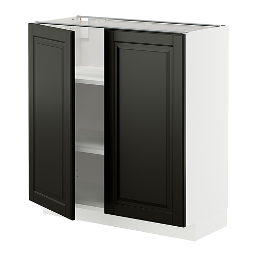 METOD base cabinet with shelves/2 doors