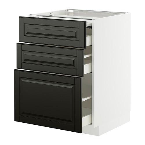 METOD/MAXIMERA bc w pull-out work surface/3drw