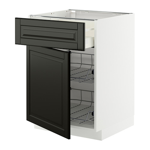 METOD/MAXIMERA base cab w wire basket/drawer/door