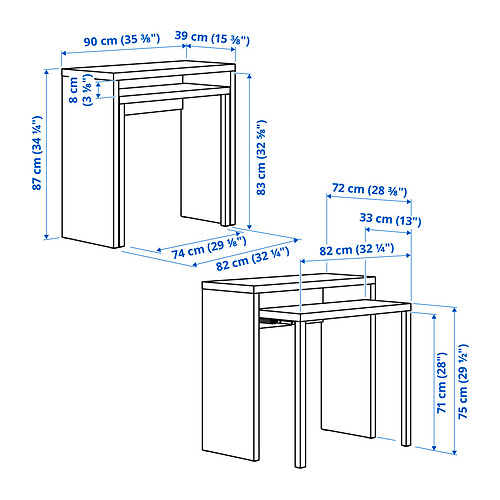 LÄNGDHOPP/KRYLBO skrifborð og stóll