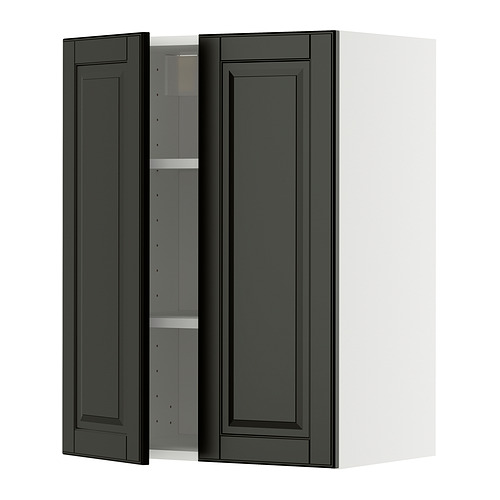 METOD wall cabinet with shelves/2 doors