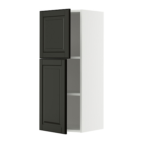 METOD wall cabinet with shelves/2 doors