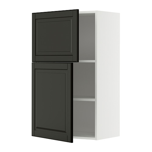 METOD wall cabinet with shelves/2 doors