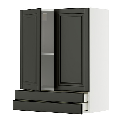 METOD/MAXIMERA wall cabinet w 2 doors/2 drawers