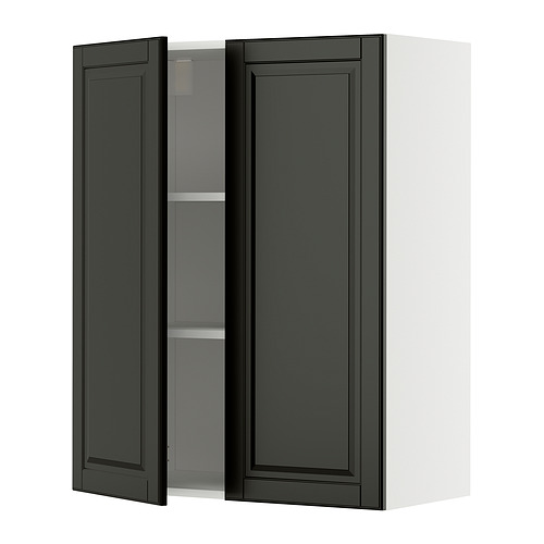 METOD wall cabinet with shelves/2 doors