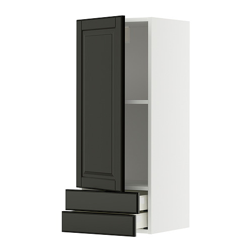 METOD/MAXIMERA wall cabinet with door/2 drawers