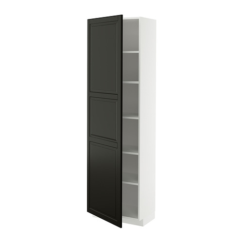 METOD high cabinet with shelves
