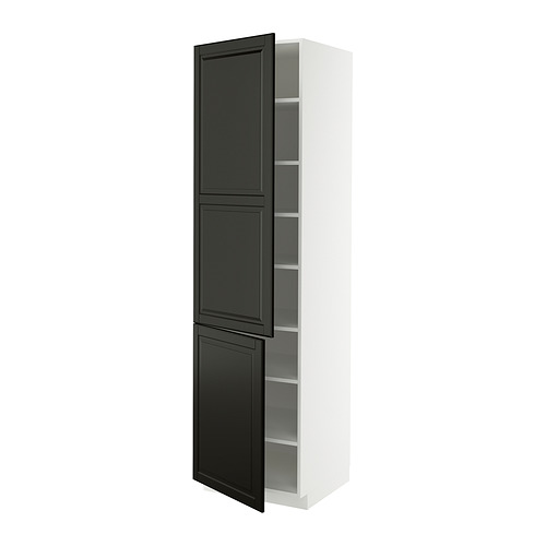 METOD high cabinet with shelves/2 doors