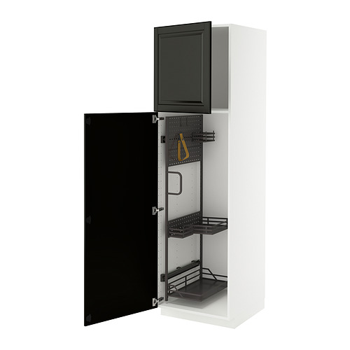 METOD high cabinet with cleaning interior