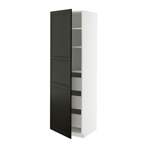 METOD/MAXIMERA high cabinet with drawers