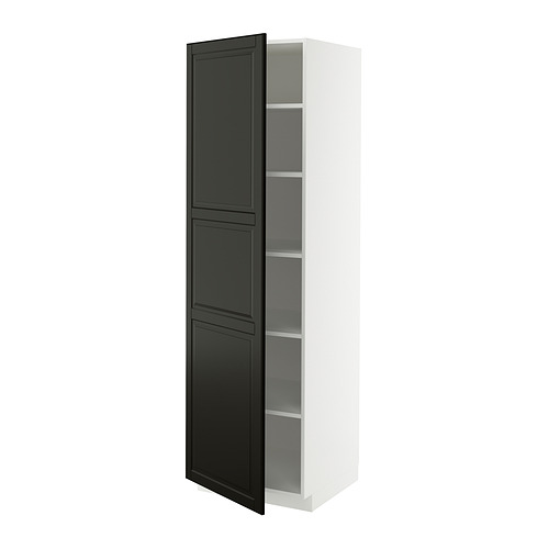 METOD high cabinet with shelves