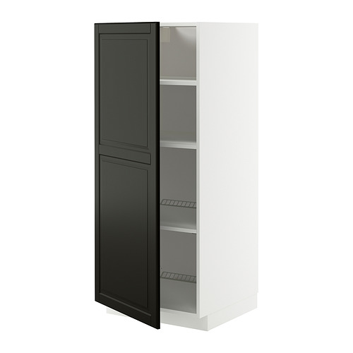 METOD high cabinet with shelves