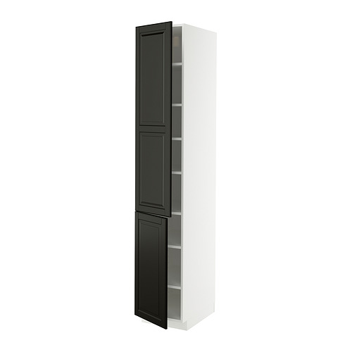 METOD high cabinet with shelves/2 doors