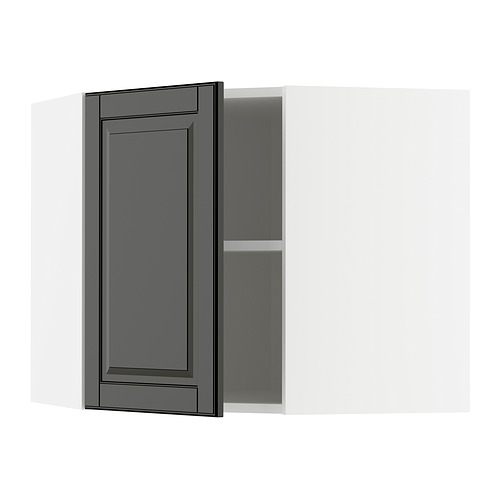 METOD corner wall cabinet with shelves