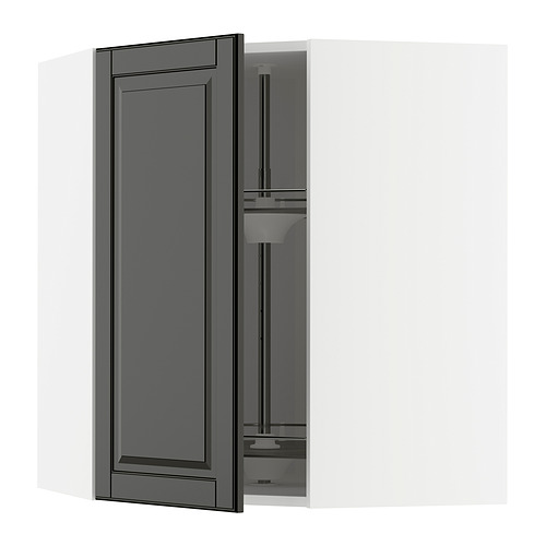 METOD corner wall cabinet with carousel