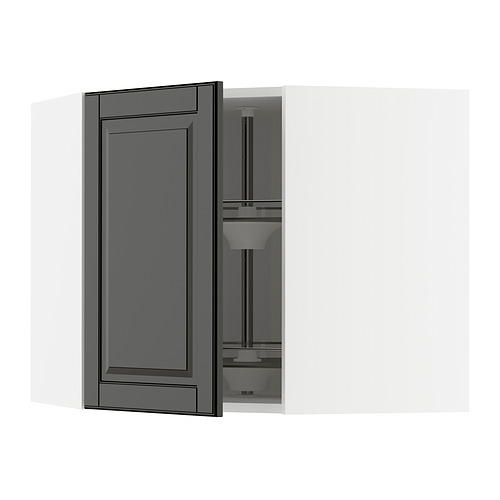 METOD corner wall cabinet with carousel