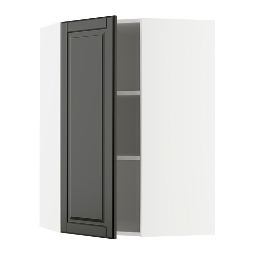 METOD corner wall cabinet with shelves