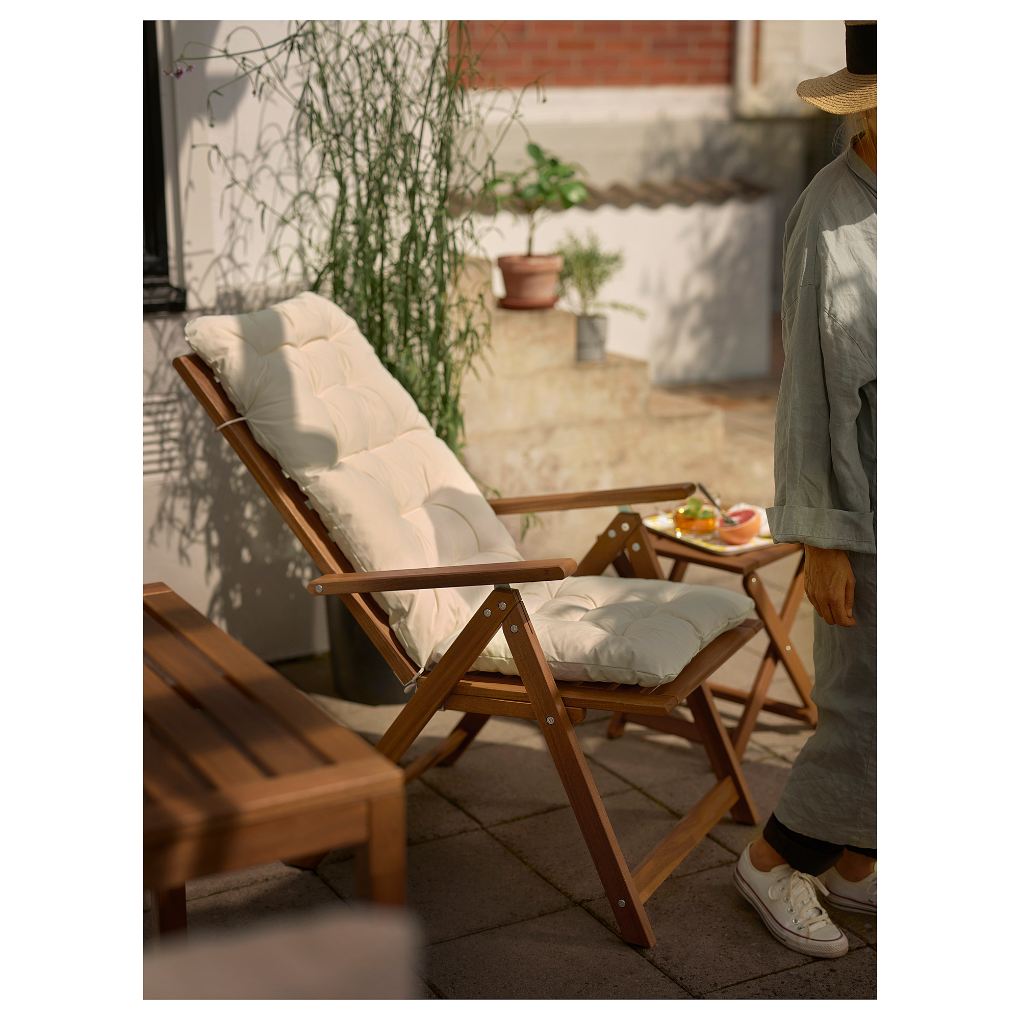 NÄMMARÖ reclining chair, outdoor