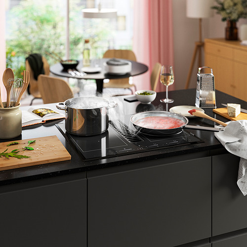 TÄCKNAN, induction hob/integrated extractor