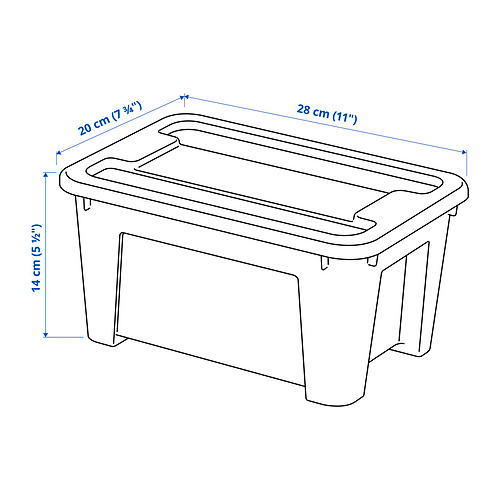 SAMLA box with lid