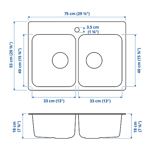 LÅNGUDDEN vaskur, tvöfaldur