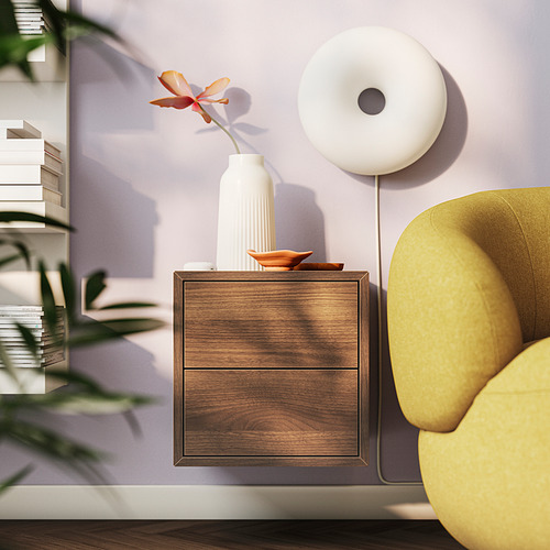EKET, wall cabinet with 2 drawers