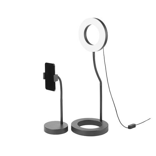 LÅNESPELARE, ring light with phone holder