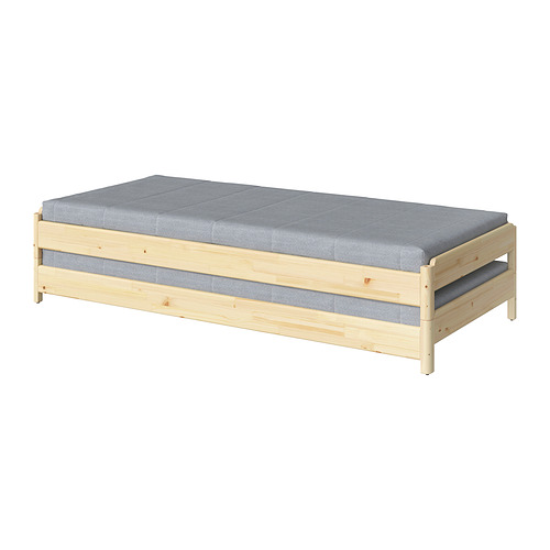 UTÅKER, stackable bed with 2 mattresses