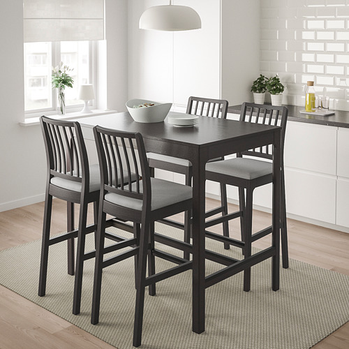 EKEDALEN, bar stool with backrest