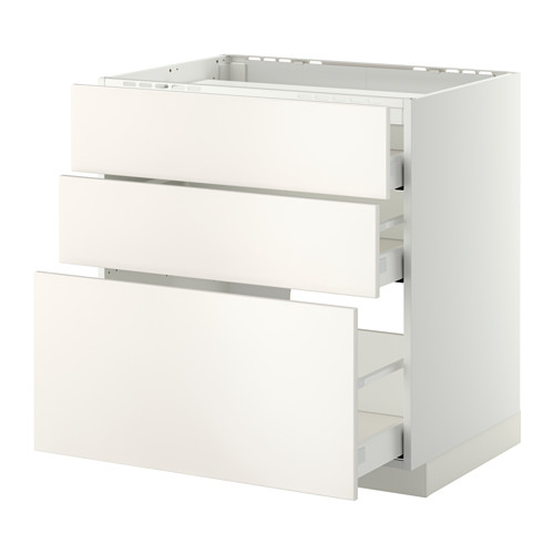 METOD/MAXIMERA base cab f hob/3 fronts/3 drawers