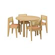 Oak veneer/oak rattan (-12.000,-)