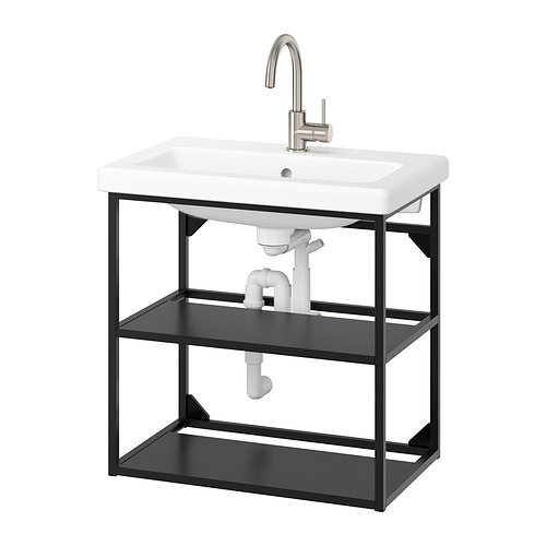 ENHET/TVÄLLEN, open wash-stand with 2 shelves