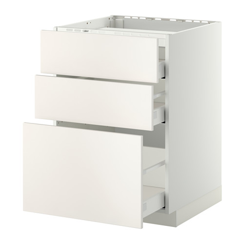 METOD/MAXIMERA base cab f hob/3 fronts/3 drawers