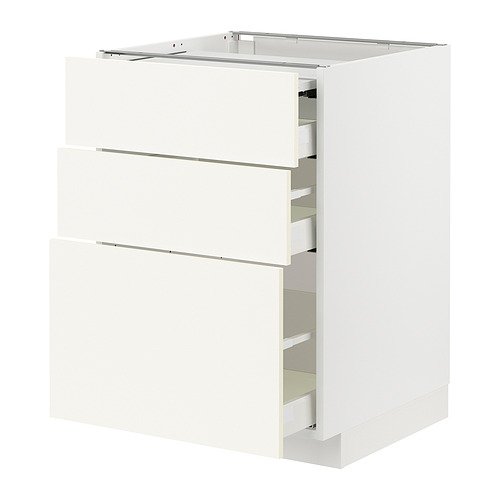 METOD/MAXIMERA bc w pull-out work surface/3drw
