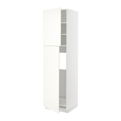 METOD high cabinet for fridge w 2 doors
