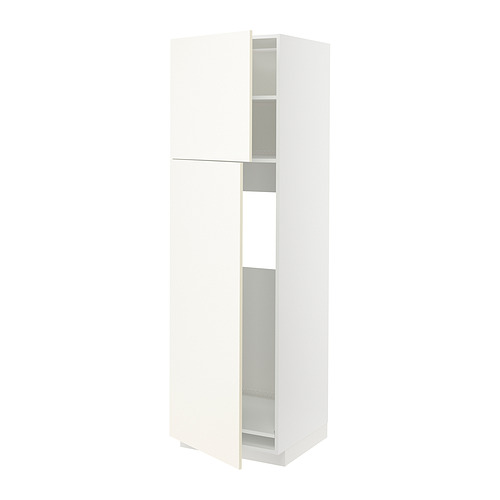 METOD high cabinet for fridge w 2 doors