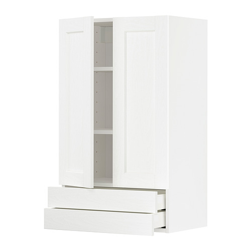 METOD/MAXIMERA wall cabinet w 2 doors/2 drawers