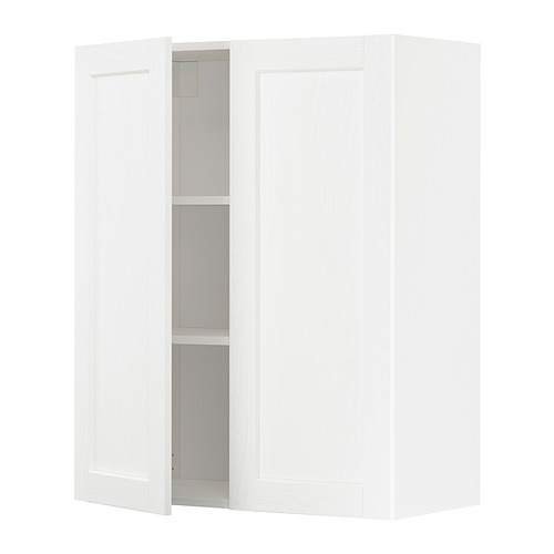 METOD wall cabinet with shelves/2 doors