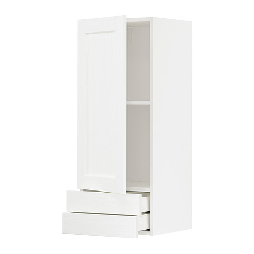 METOD/MAXIMERA wall cabinet with door/2 drawers