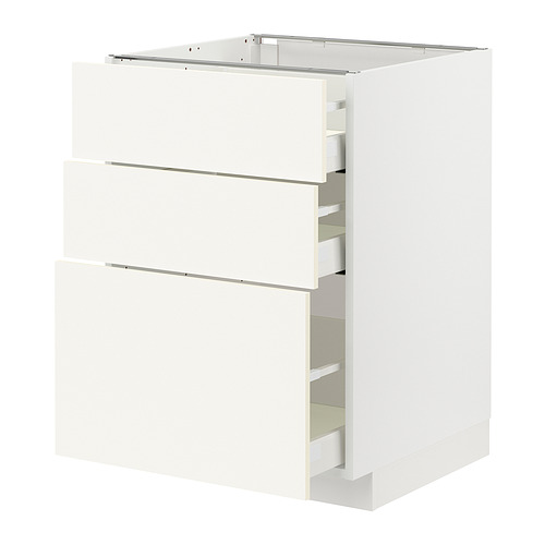 METOD/MAXIMERA base cabinet with 3 drawers