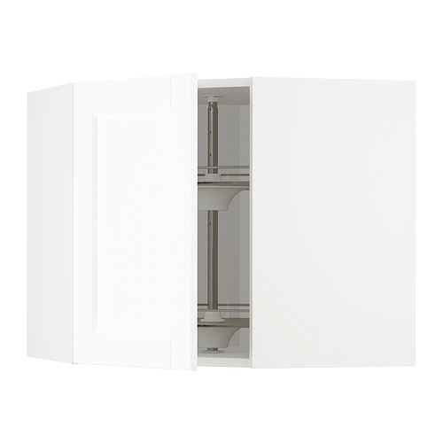 METOD corner wall cabinet with carousel