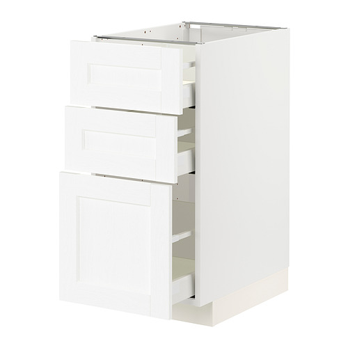 METOD/MAXIMERA, base cabinet with 3 drawers